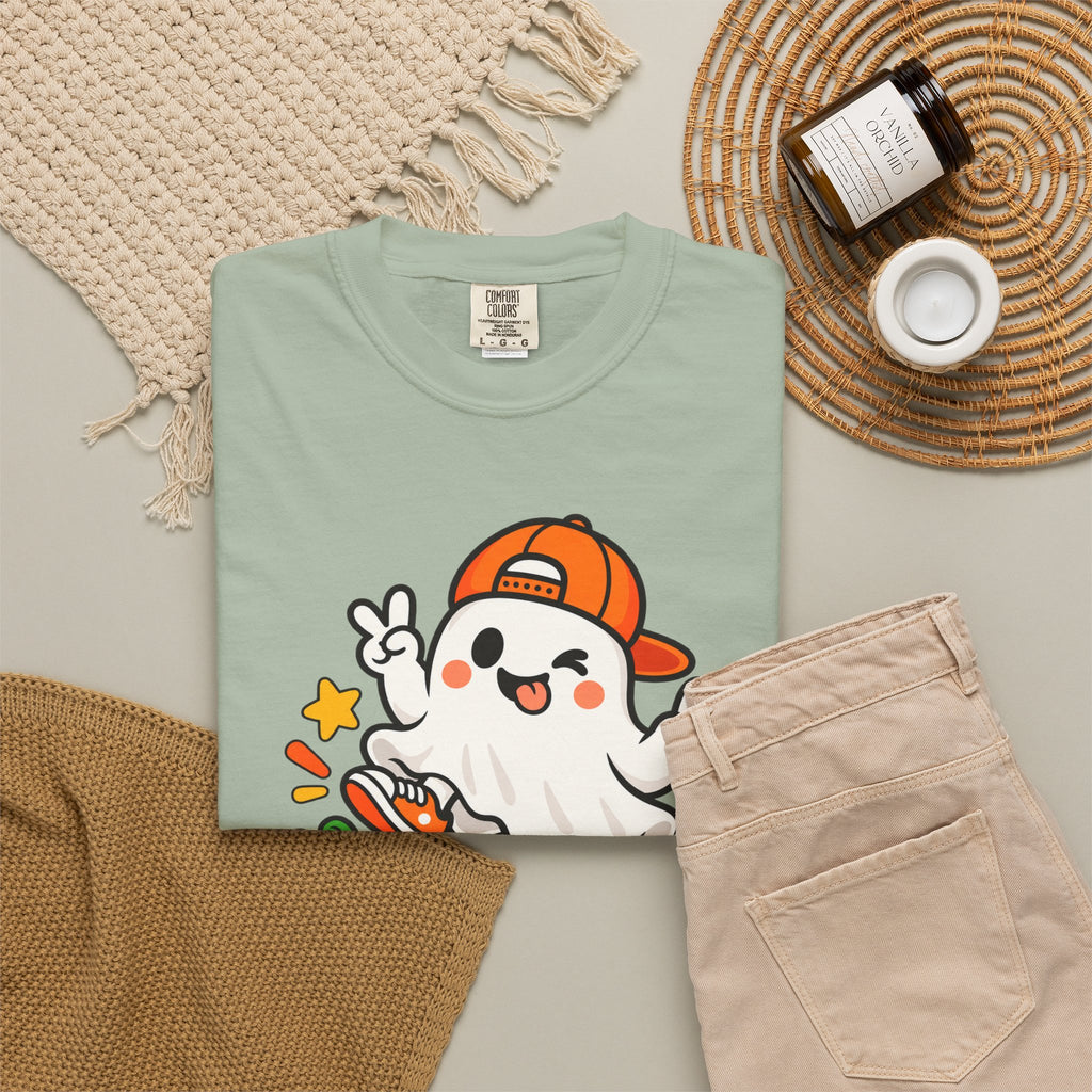 Just Boo It Halloween T-Shirt | Cute Skater Ghost Graphic Tee