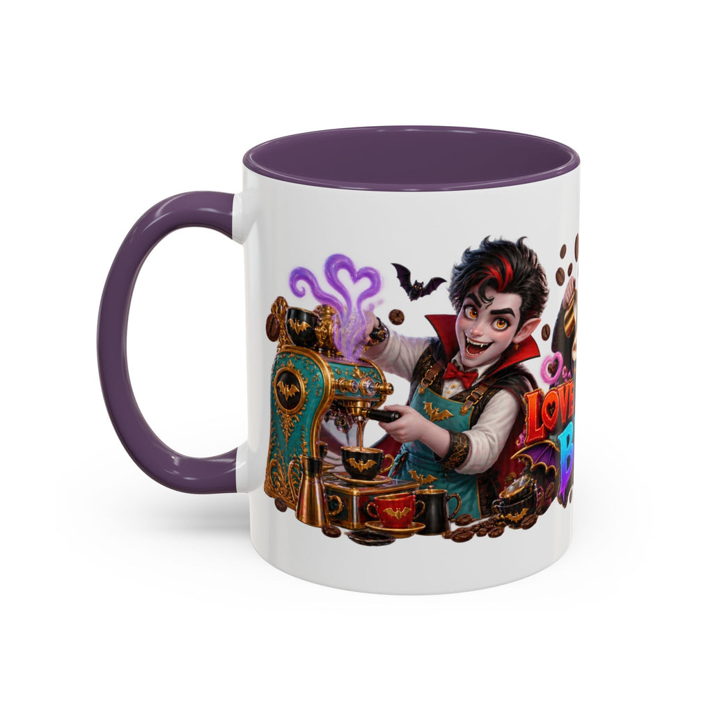 Love at First Bite Vampire Barista Halloween White Mug