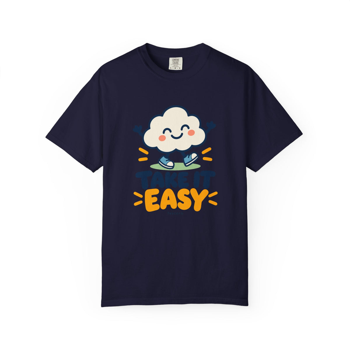 Take It Easy – Happy Cloud Graphic T-Shirt | Festora Everyday