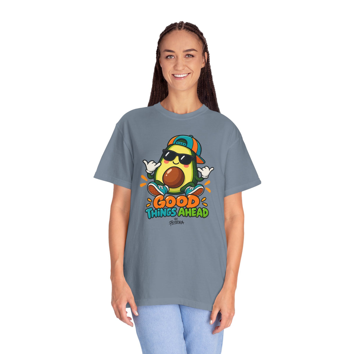Good Things Ahead Avocado Graphic T-Shirt | Festora Everyday
