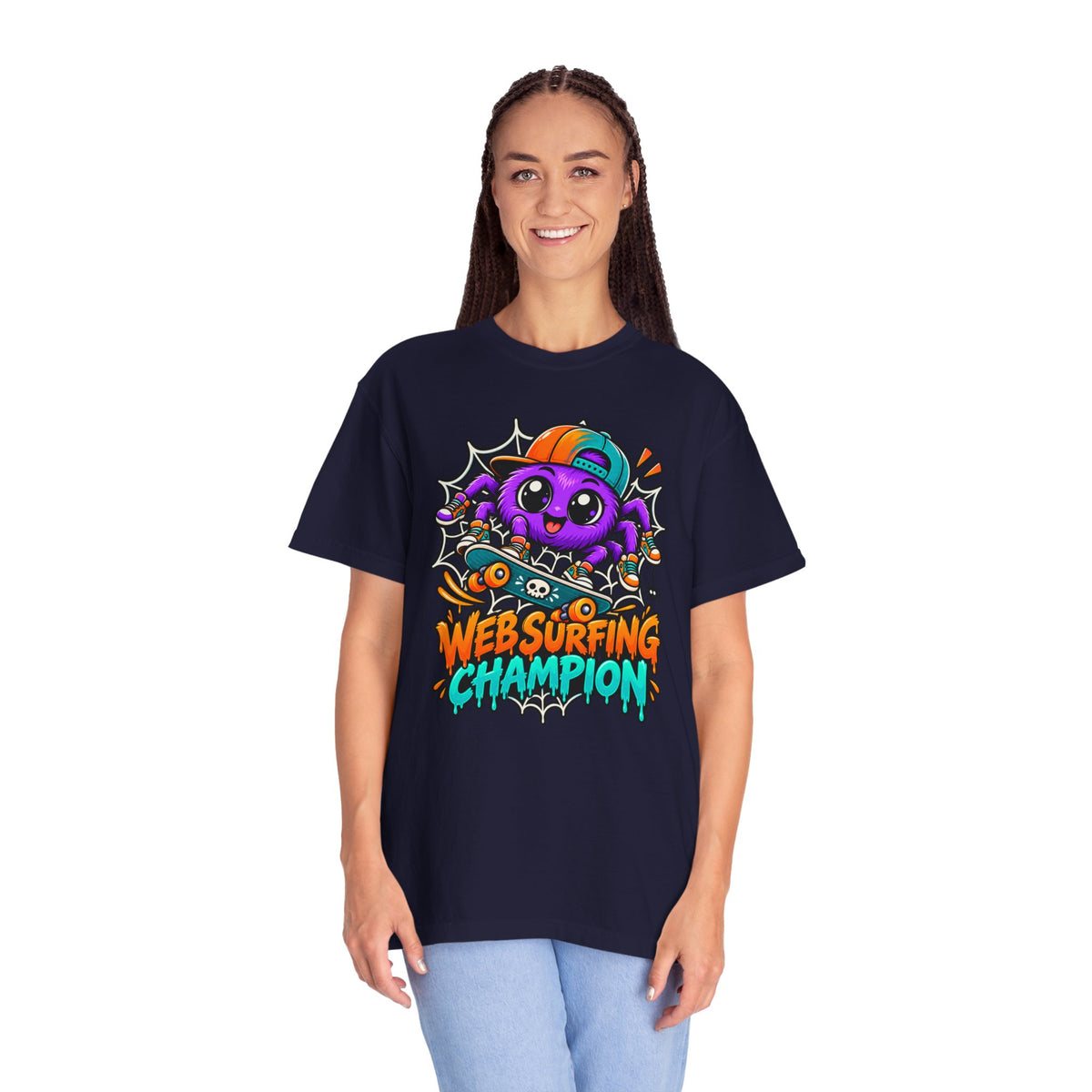 Web Surfing Champion – Cute Halloween Spider T-Shirt