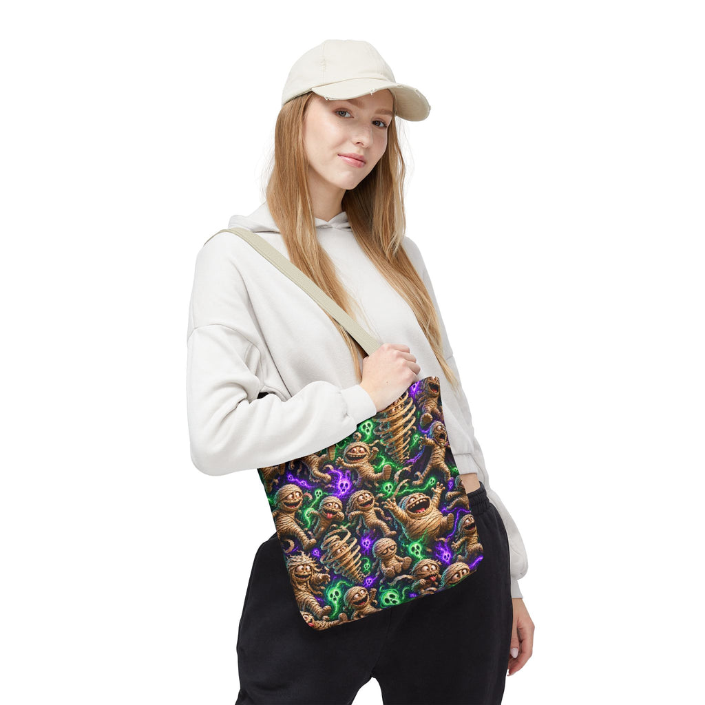 Mummy Party Tote Bag — Cute Spooky Halloween All-Over Print Tote