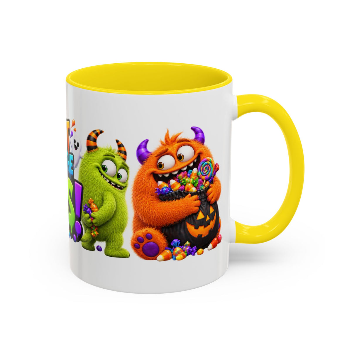 I’m Just Here for the Boos Funny Halloween Monster White Mug