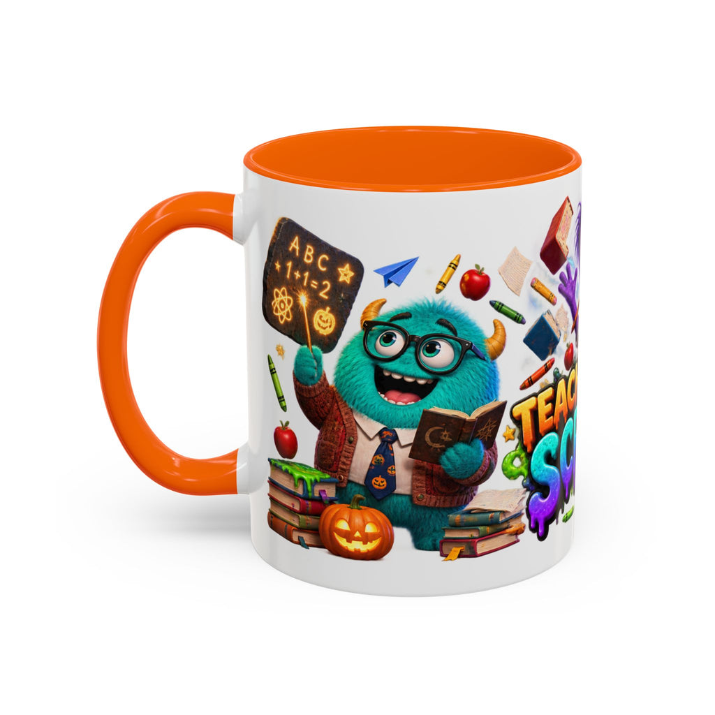Teaching Is a Scream Monster Teacher Halloween White Mug