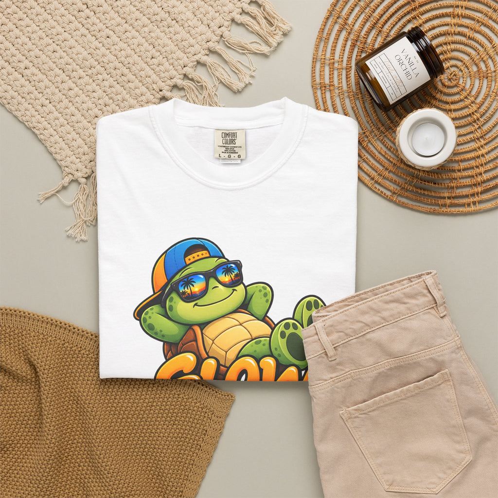 Slow Down, Life Is Good – Turtle Graphic T-Shirt | Festora Everyday