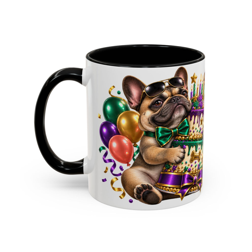 Built for Cake Born to Party French Bulldog White Mug