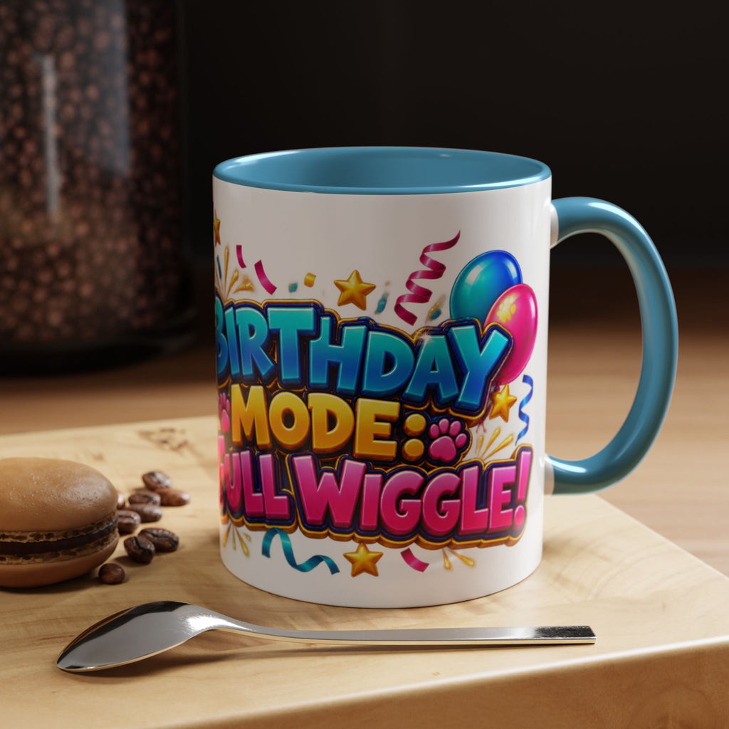 Birthday Mode Full Wiggle Corgi White Mug