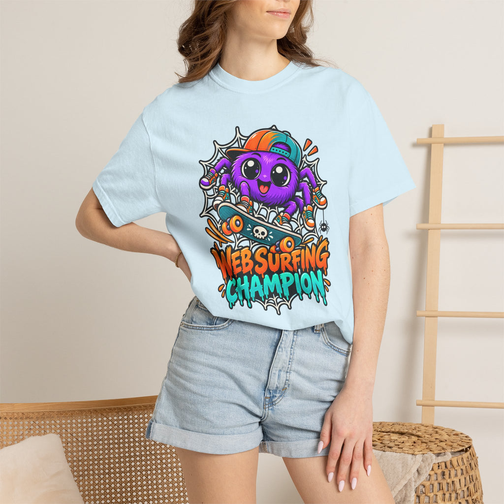 Web Surfing Champion – Cute Halloween Spider T-Shirt