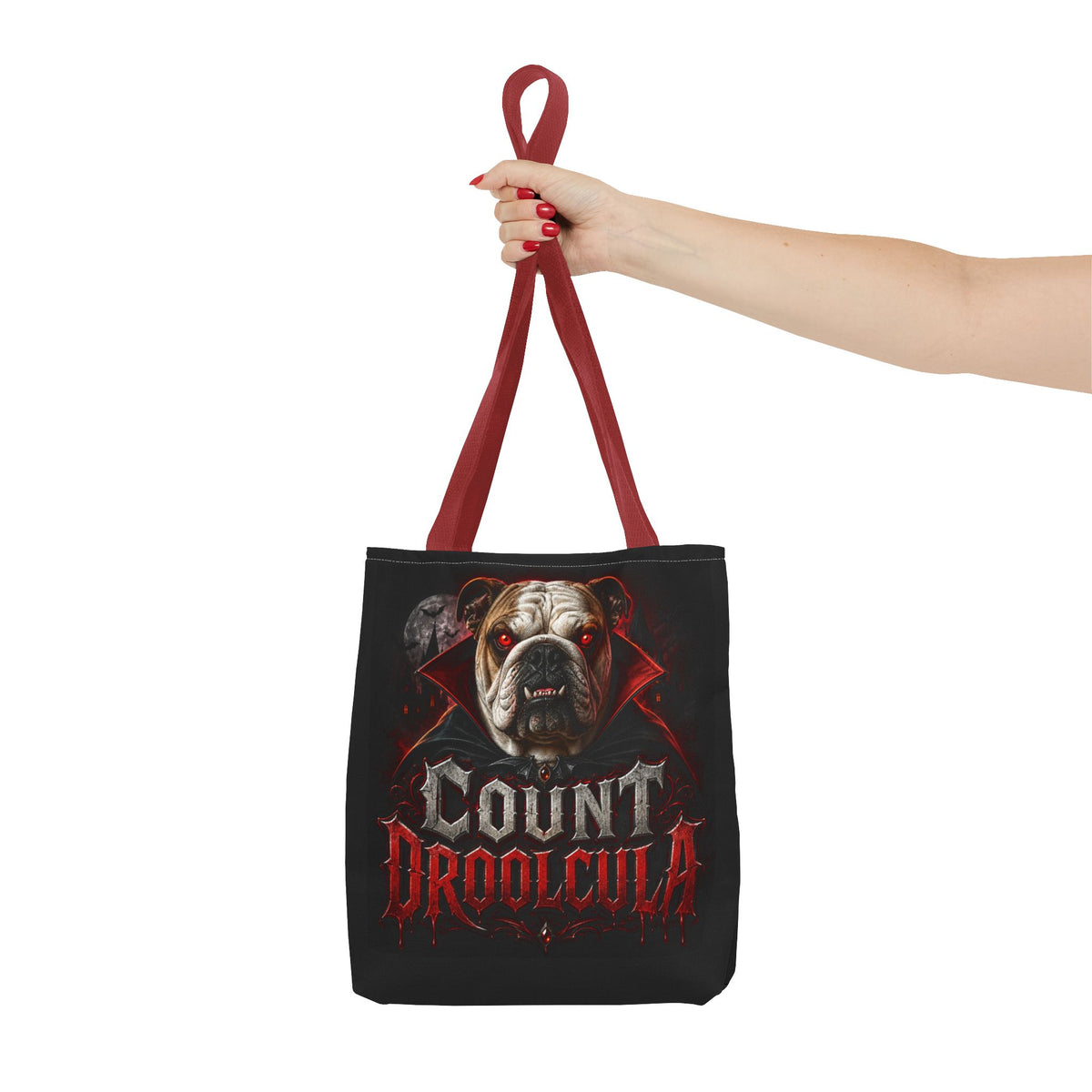 Count Droolcula Tote Bag — Halloween Bulldog Vampire Tote