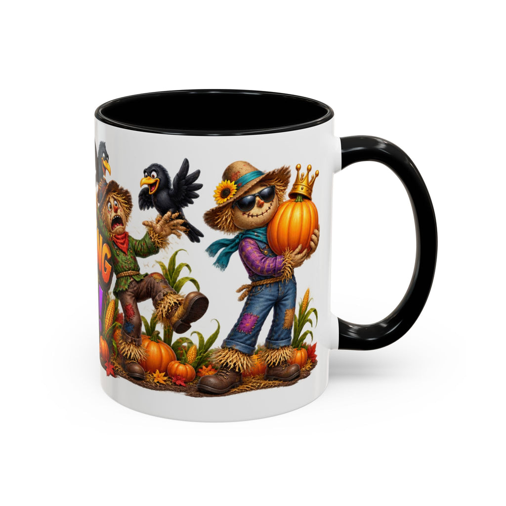Outstanding in Our Field Funny Scarecrow Halloween White Mug