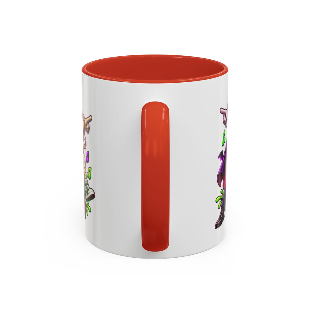 Fright Night Fever Dancing Monsters Halloween White Mug