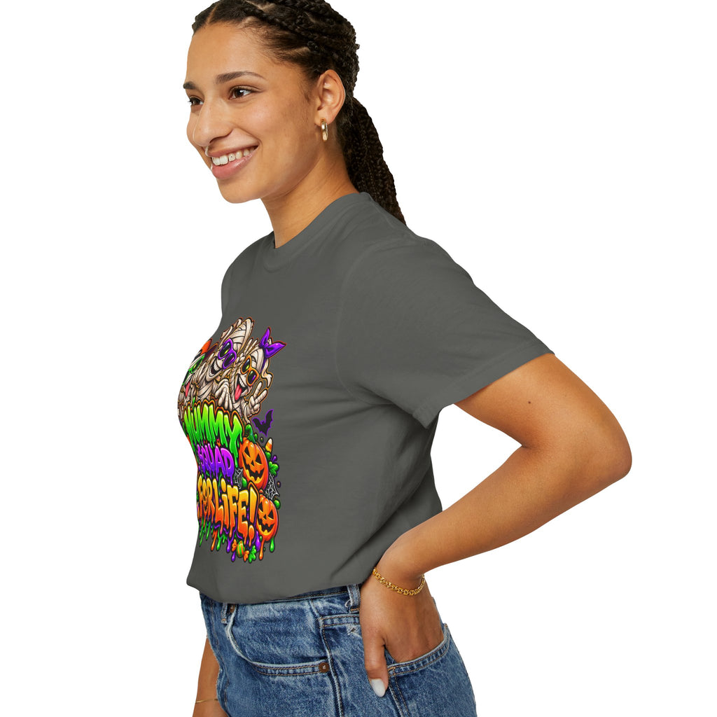 Mummy Squad For Life Halloween T-Shirt – Funny Colorful Mummy Graphic Tee