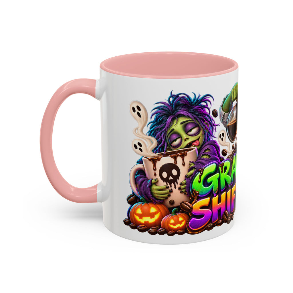 Graveyard Shift Fuel Coffee Zombies Halloween White Mug