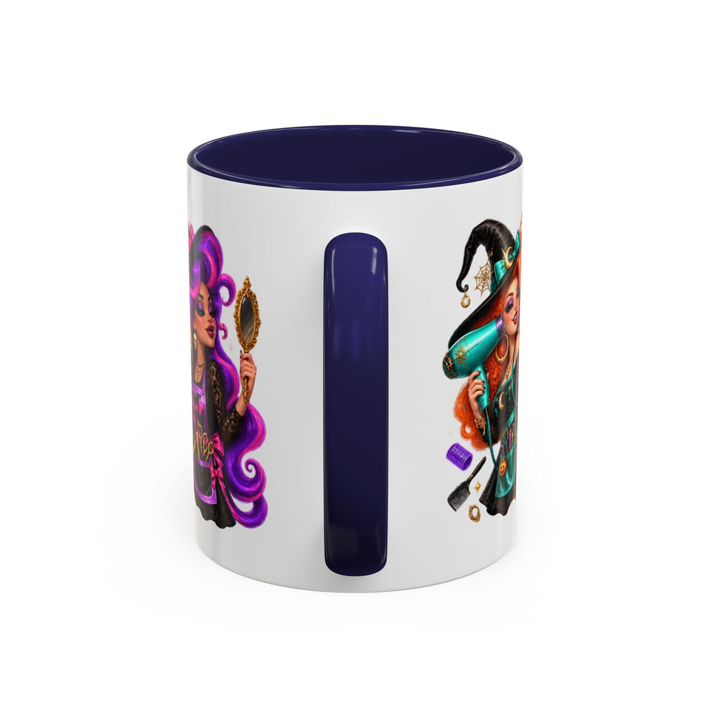 Bad Hair Witch Please Halloween Hairstylist White Mug