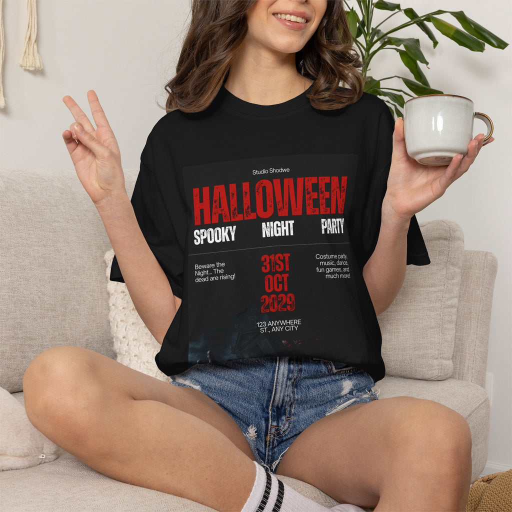 Halloween Spooky Night Party T-Shirt — 31st Oct Horror Poster Tee