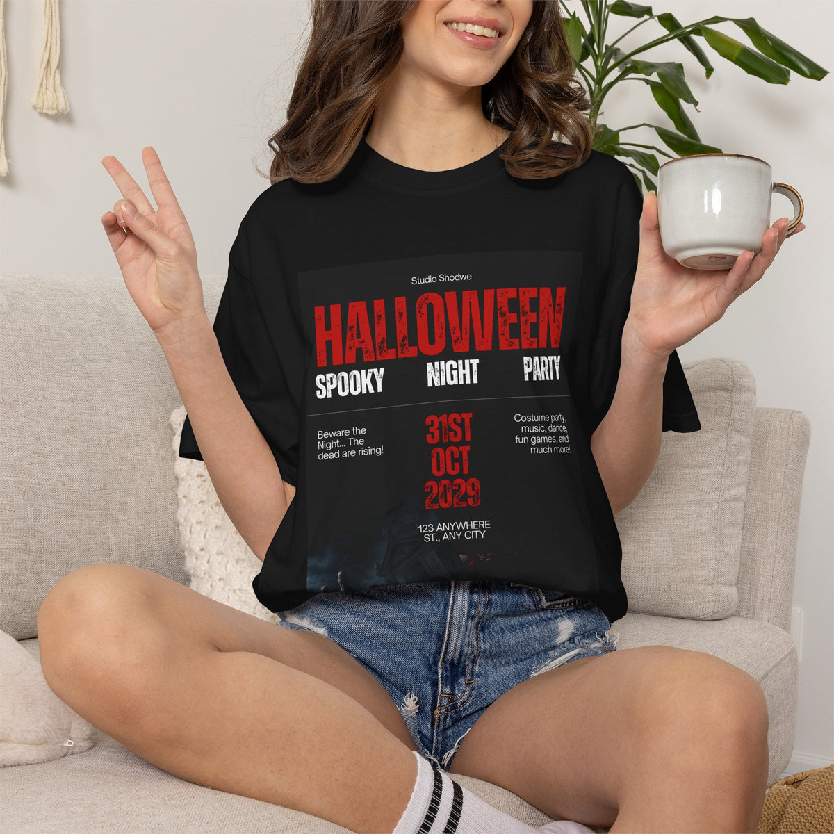 Halloween Spooky Night Party T-Shirt — 31st Oct Horror Poster Tee