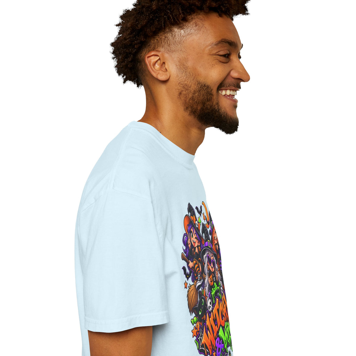 Witchy & Wild – Halloween Witch Crew Graphic T-Shirt