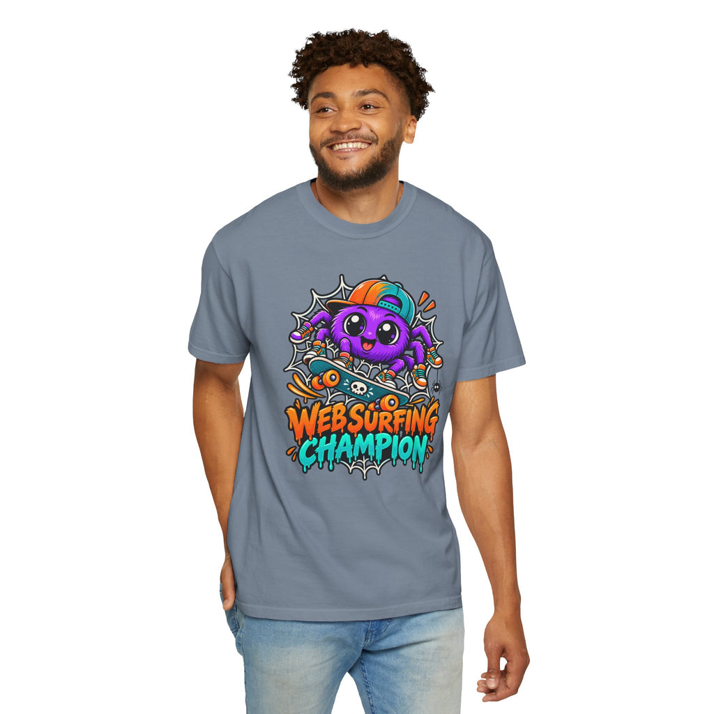 Web Surfing Champion – Cute Halloween Spider T-Shirt