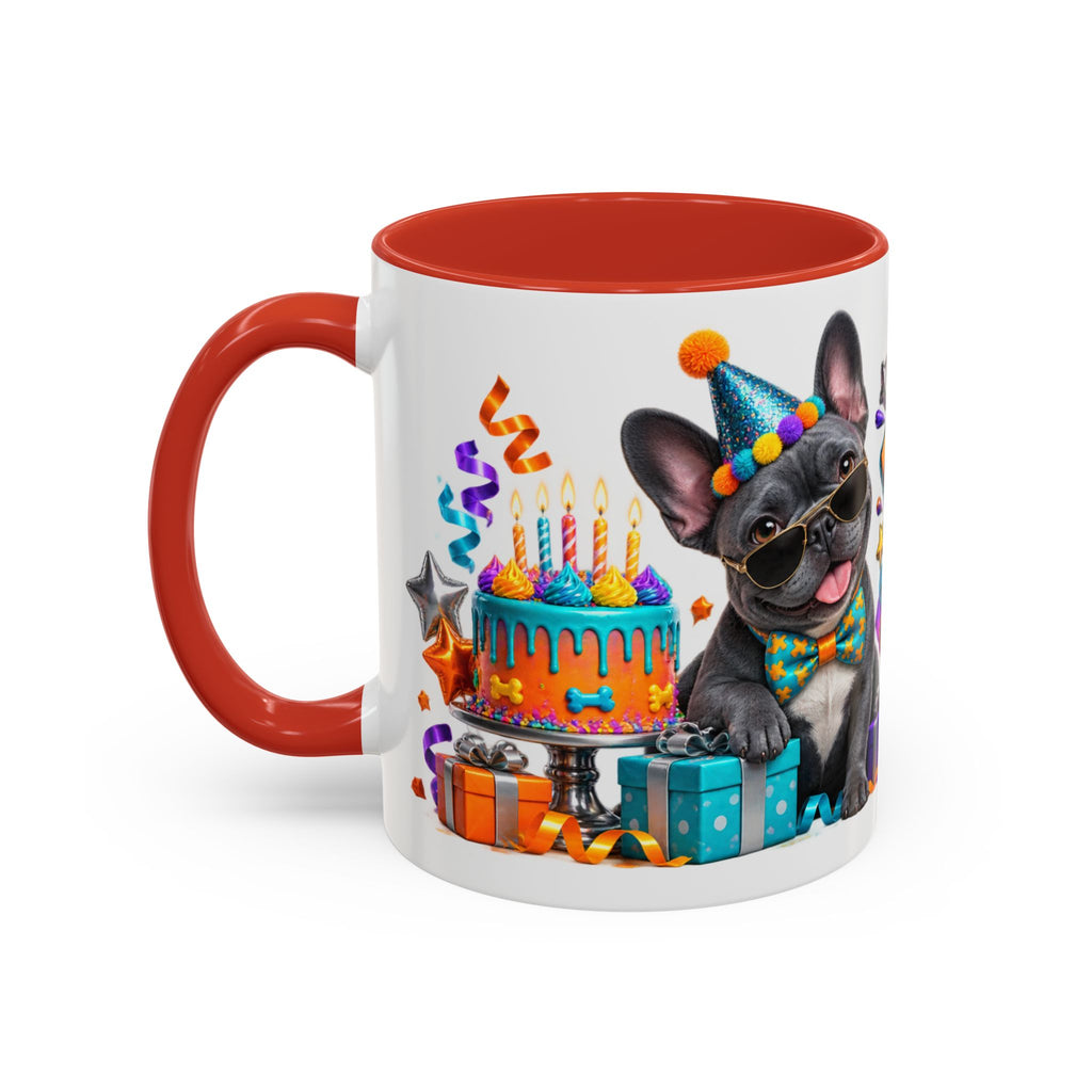 Frenchie Mode Party On French Bulldog Birthday White Mug
