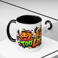 Too Lit to Quit Halloween Pumpkin Party White Mug