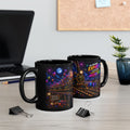 Birthday Express Black Mug – Colorful Train Party Coffee Cup (11oz)