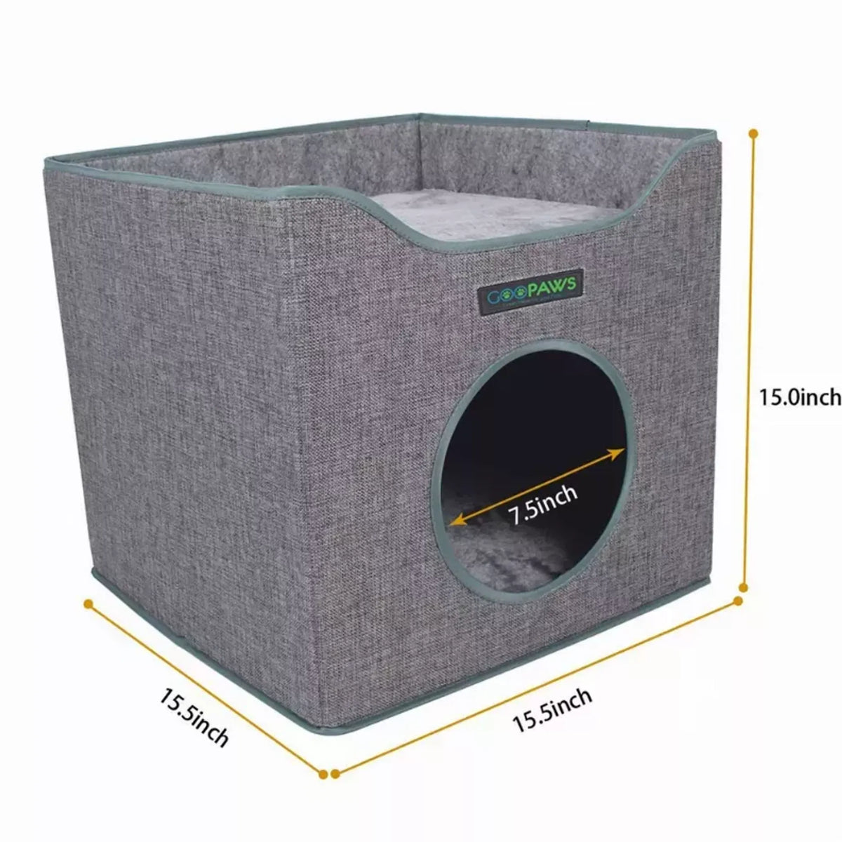 Foldable Cat Condo & Cube Bed – Cozy Hideaway with Reversible Cushions