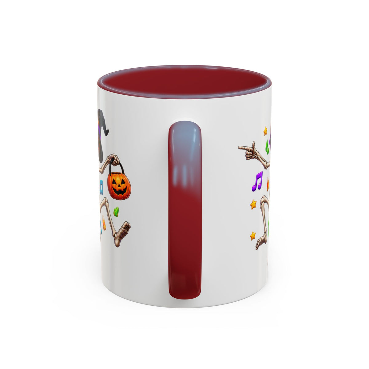 No Body Parties Harder Halloween Skeleton Party White Mug