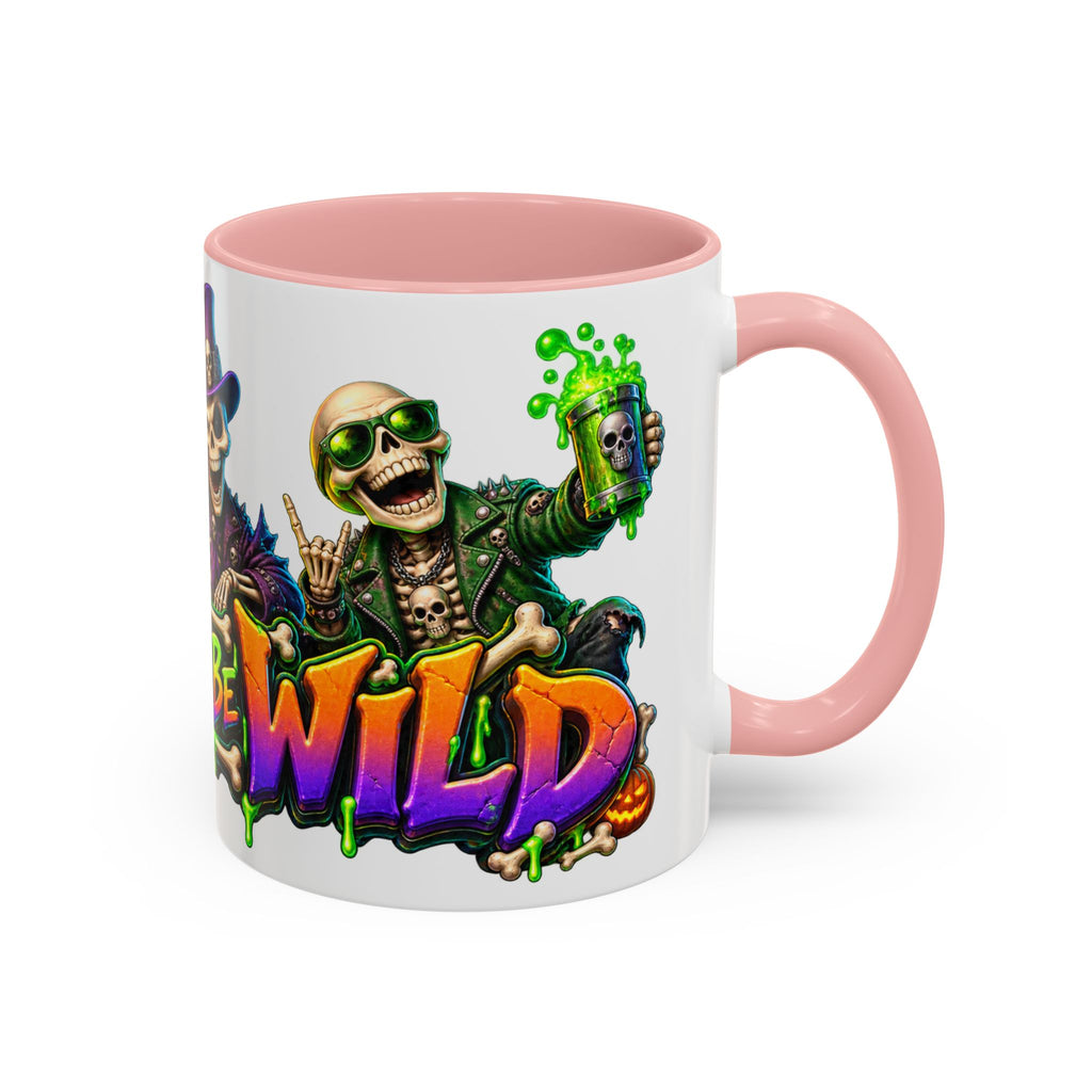 Bone to Be Wild Skeleton Crew Halloween White Mug