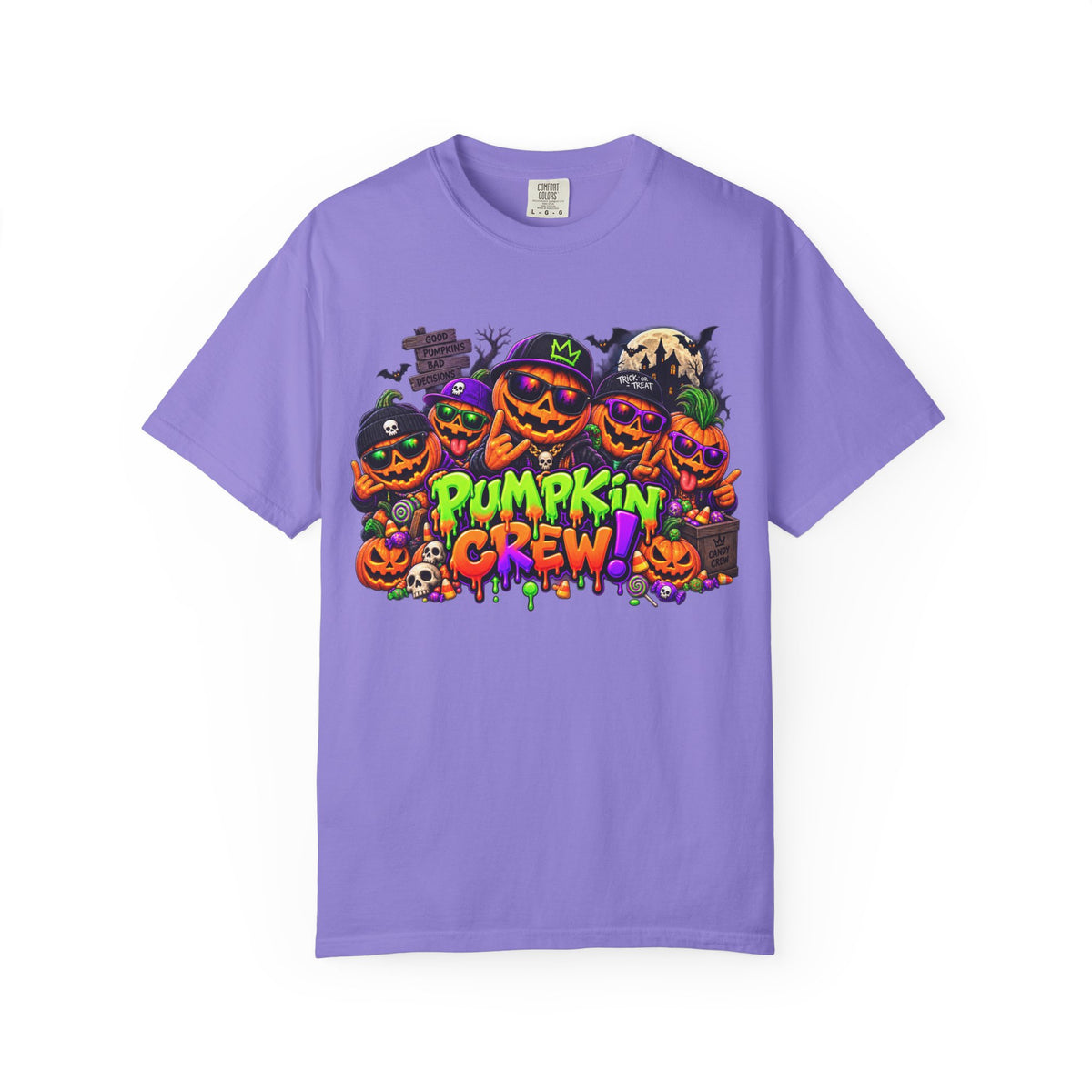 Pumpkin Crew Halloween T-Shirt – Funny Jack O’ Lantern Graphic Tee