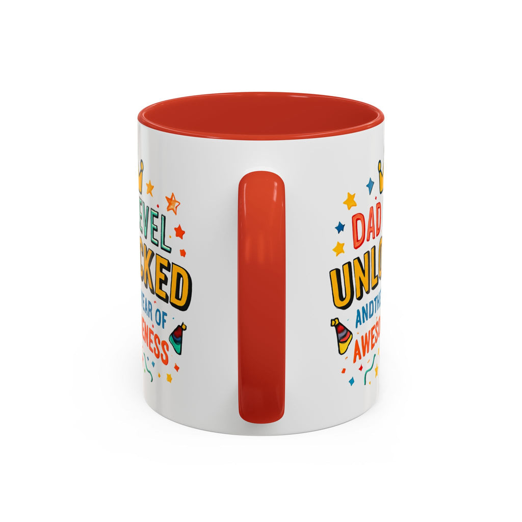Dad Level Unlocked Coffee Mug – Funny Father’s Day 11/15oz Accent Mug