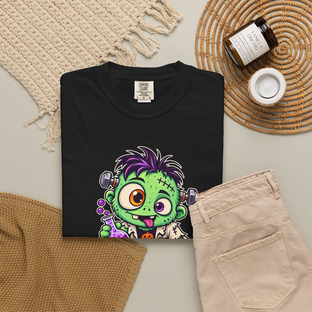 100% Natural. Mostly. – Cute Halloween Lab Monster T-Shirt
