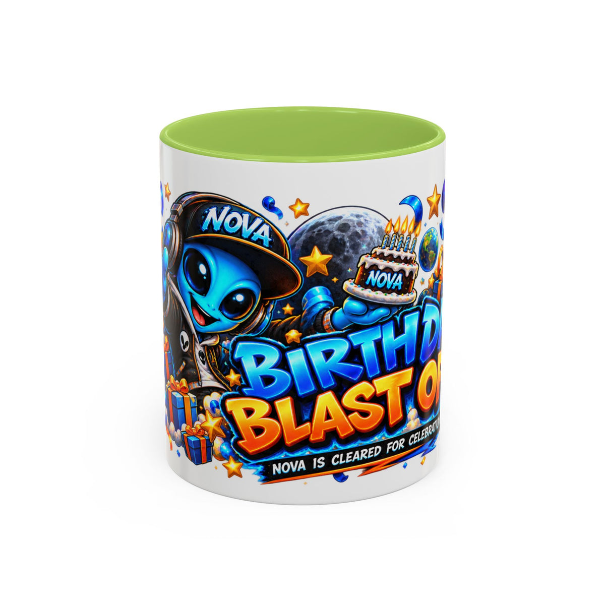 Festora Alien Birthday Mug – Birthday Blast Off Coffee Cup