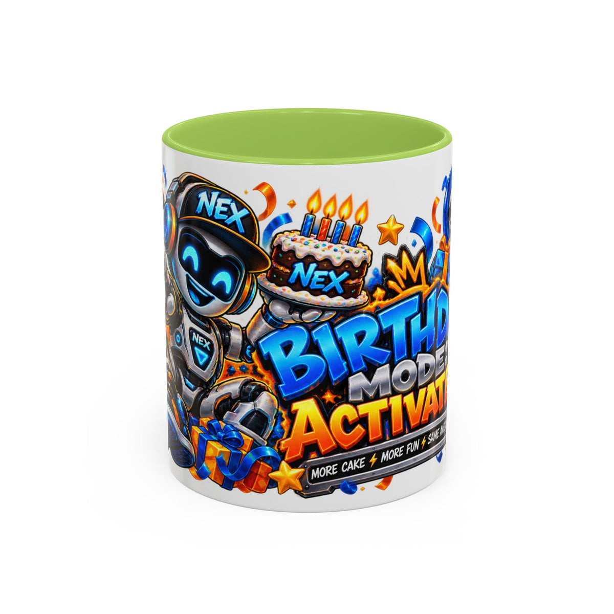 Festora Robot Birthday Mug – Birthday Mode Activated Coffee Cup
