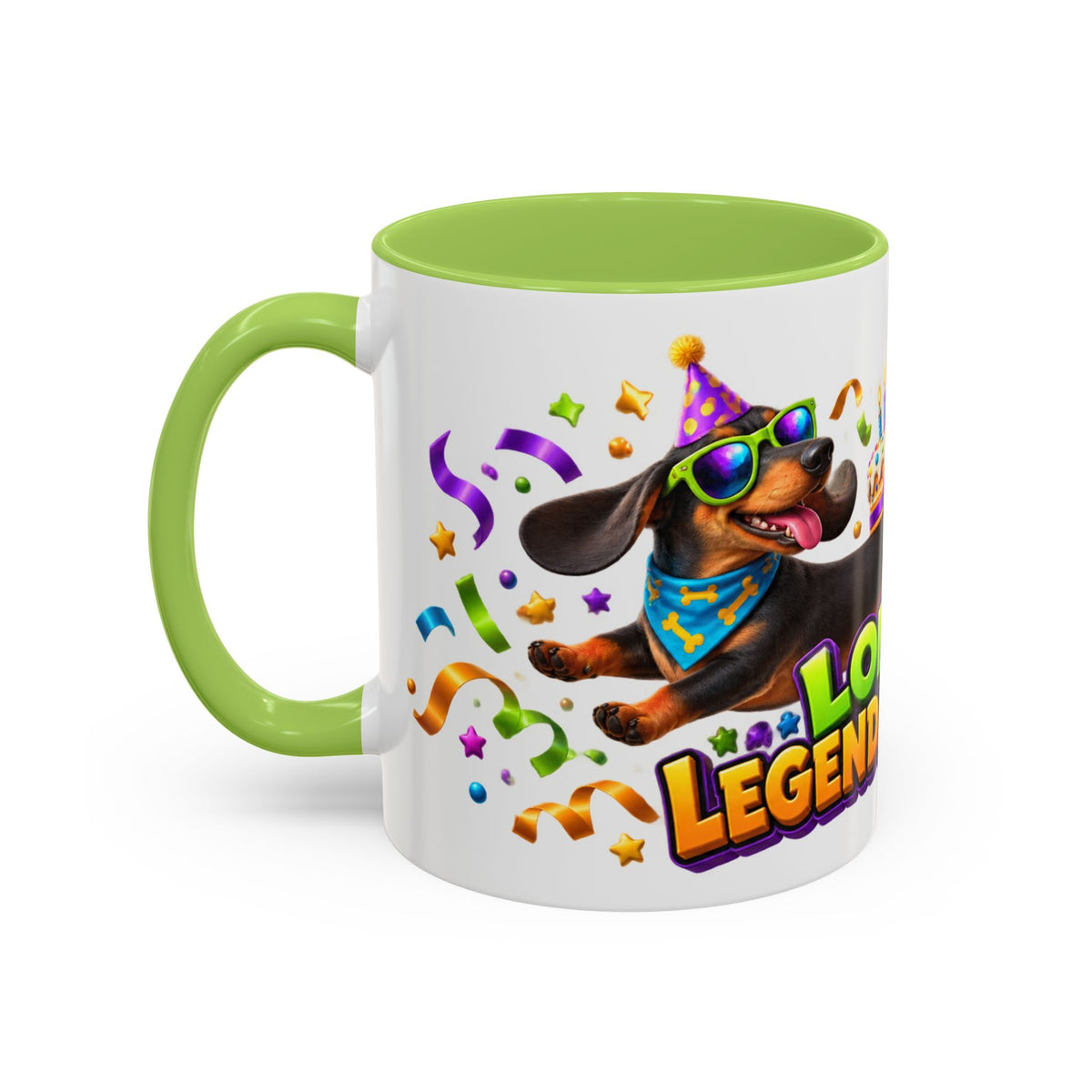 Long Dog Legendary Birthday Dachshund White Mug