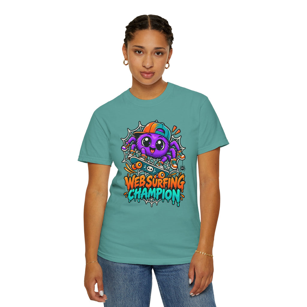 Web Surfing Champion – Cute Halloween Spider T-Shirt