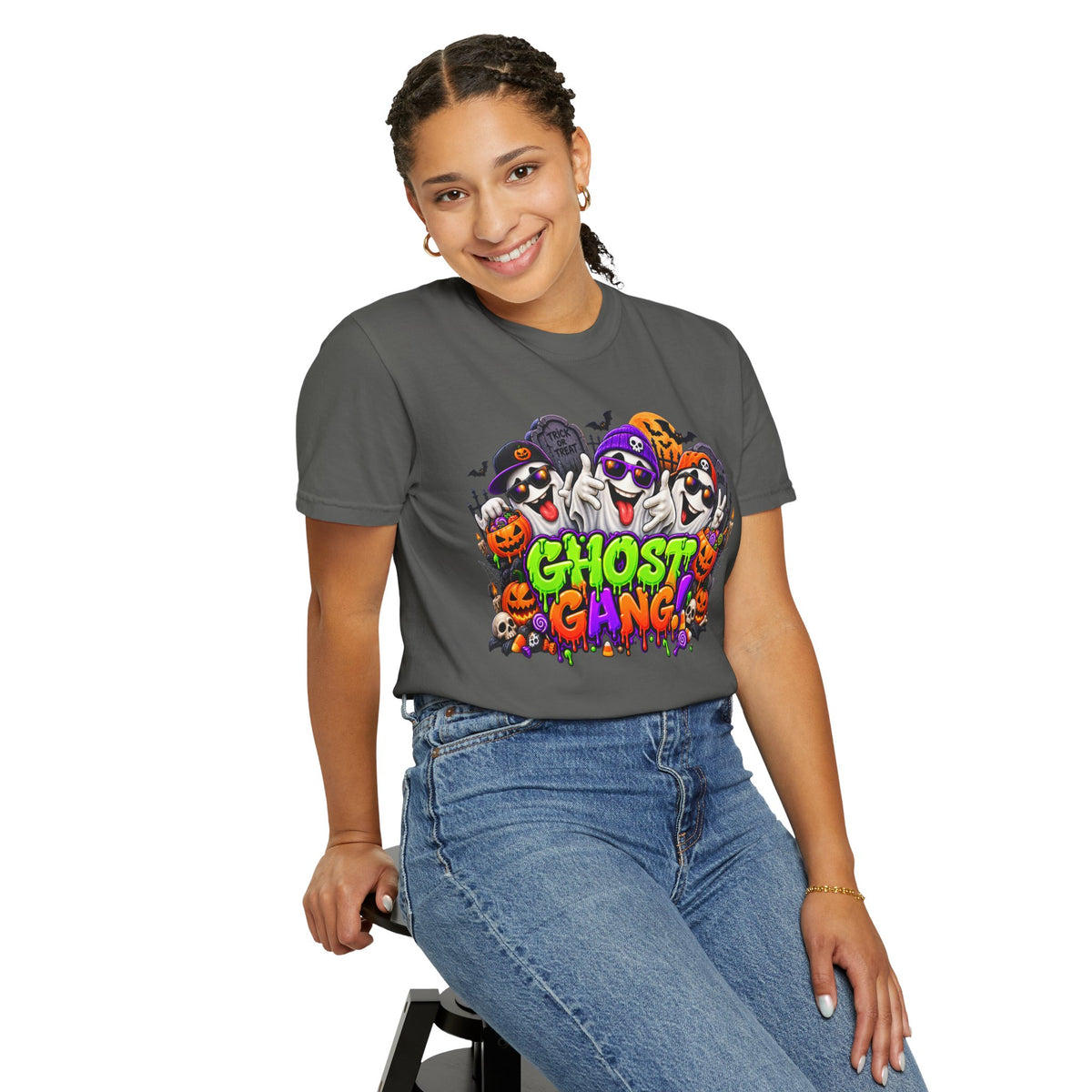 Ghost Gang Halloween T-Shirt – Funny Colorful Ghost Graphic Tee