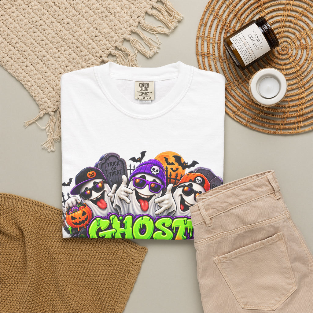 Ghost Gang Halloween T-Shirt – Funny Colorful Ghost Graphic Tee