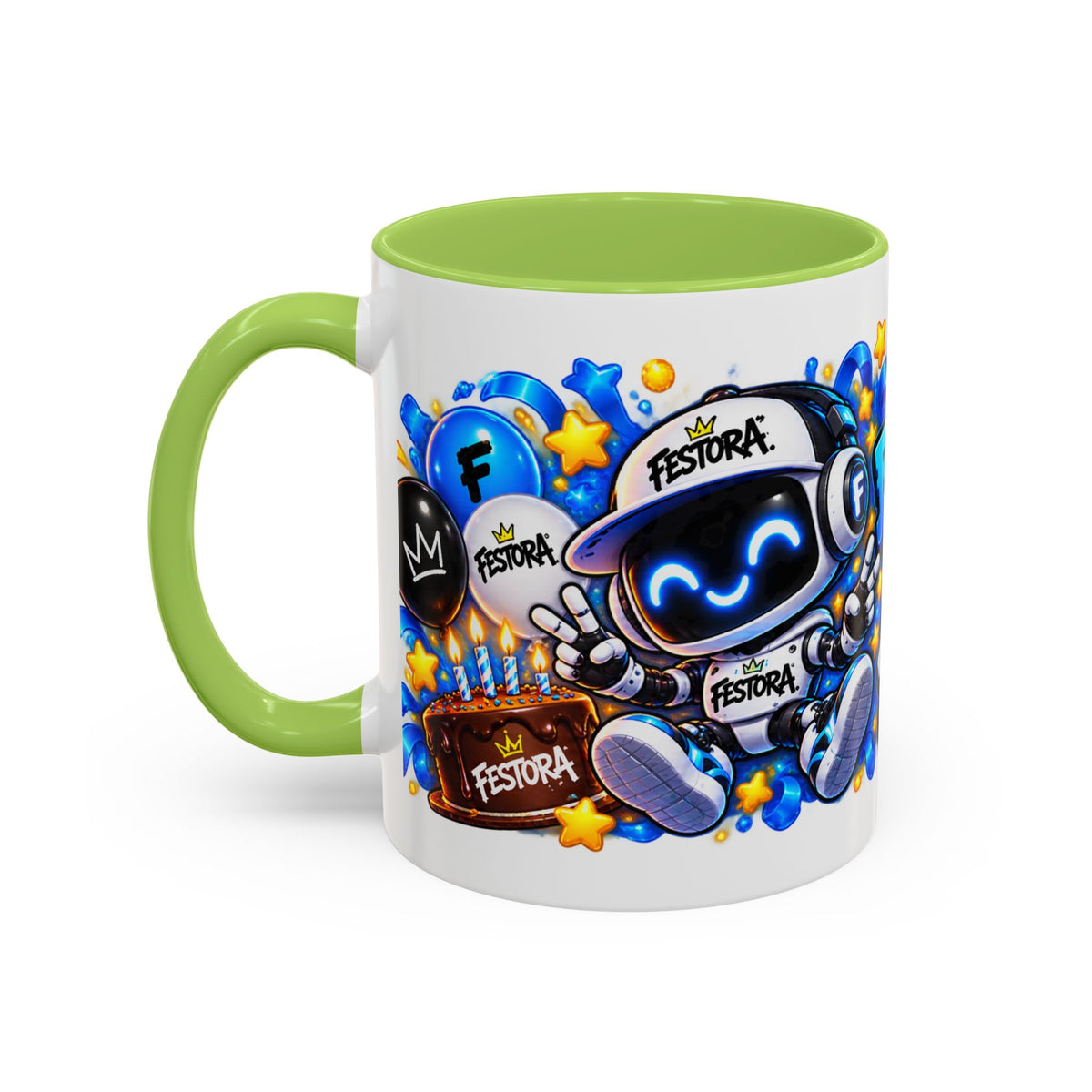 Festora Bot Birthday Mug – Birthday Mode Activated Robot Coffee Cup