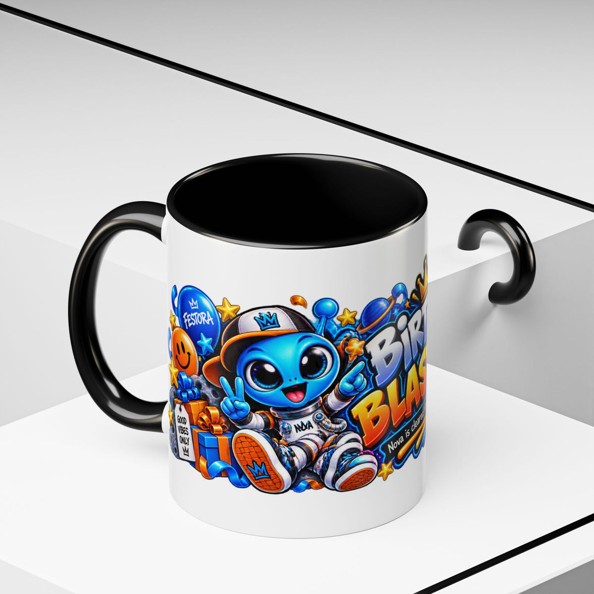 Festora Alien Birthday Mug – Birthday Blast Off Coffee Cup