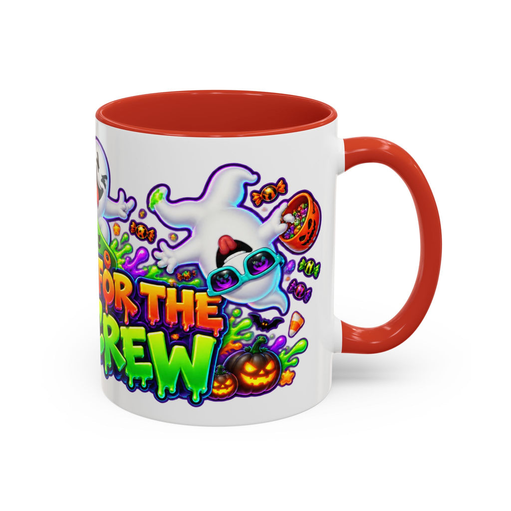 No Rest for the Boo Crew Crazy Ghosts Halloween White Mug