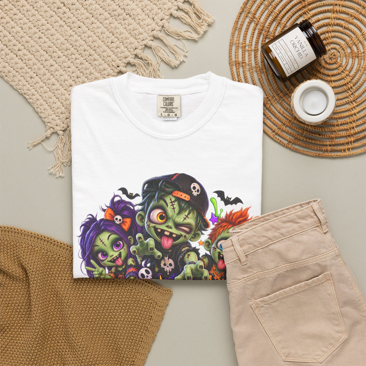 Zombie Party On! – Halloween Zombie Crew Graphic T-Shirt