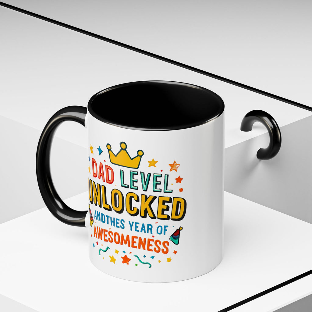 Dad Level Unlocked Coffee Mug – Funny Father’s Day 11/15oz Accent Mug