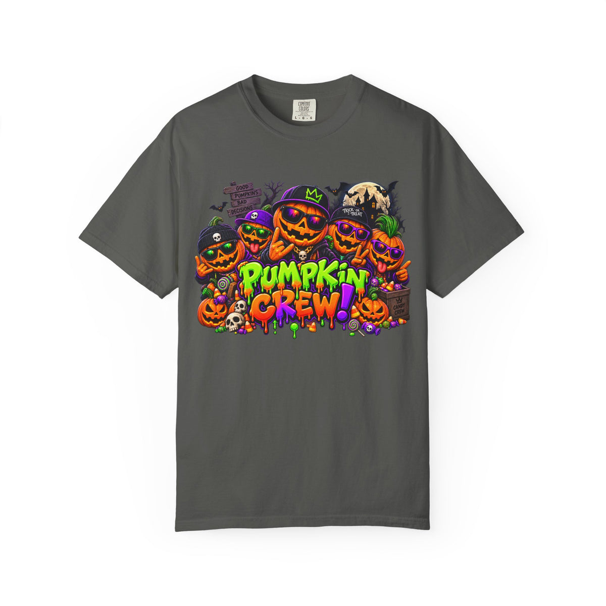 Pumpkin Crew Halloween T-Shirt – Funny Jack O’ Lantern Graphic Tee