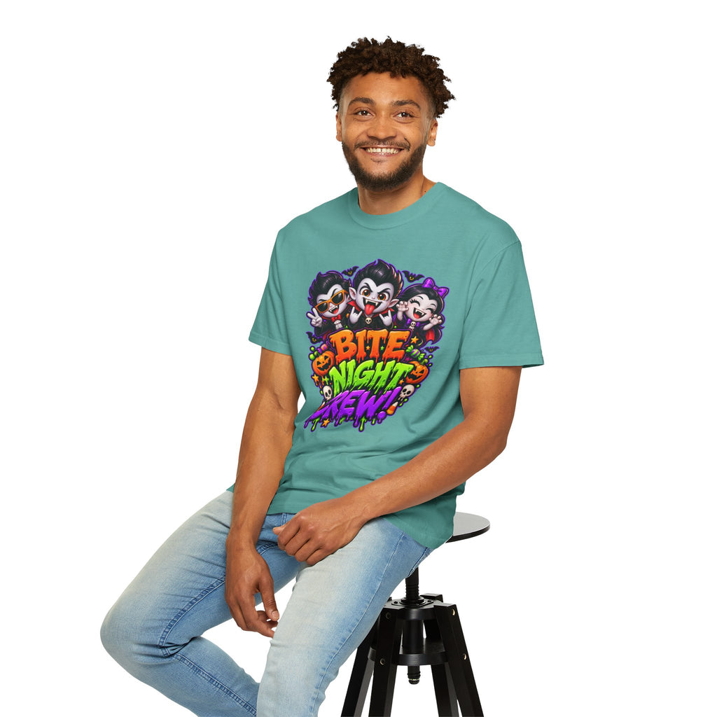Bite Night Crew Halloween T-Shirt – Funny Vampire Graphic Tee