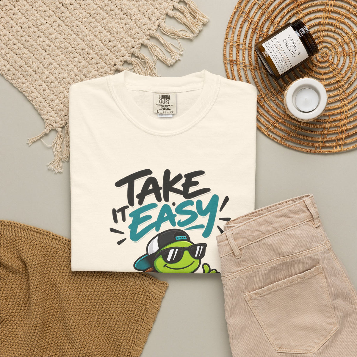 Take It Easy Skate Turtle Graphic T-Shirt | Festora Everyday