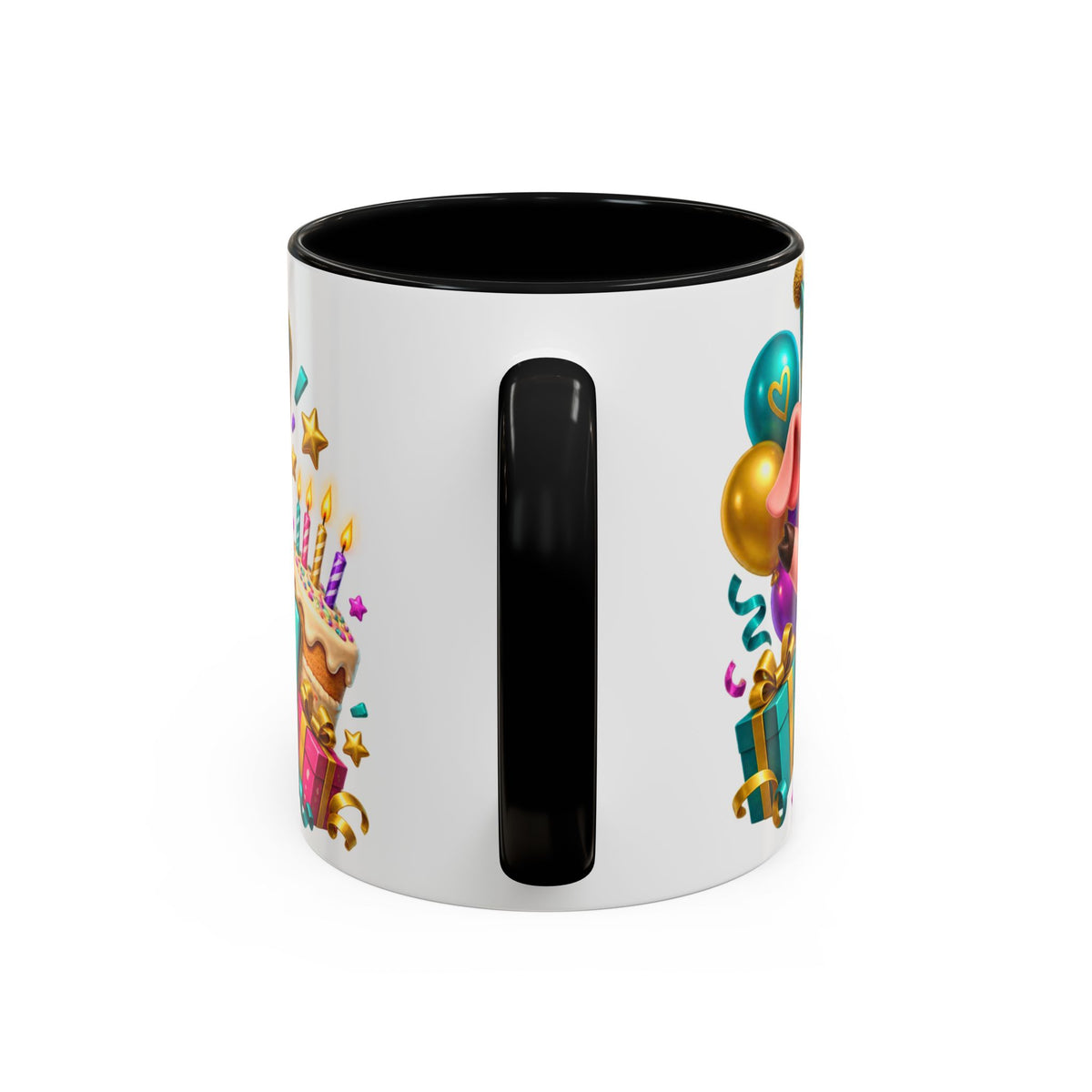 Oink! It’s Your Birthday White Mug – Cute Pig Birthday Cup, Colorful Funny Party Gift