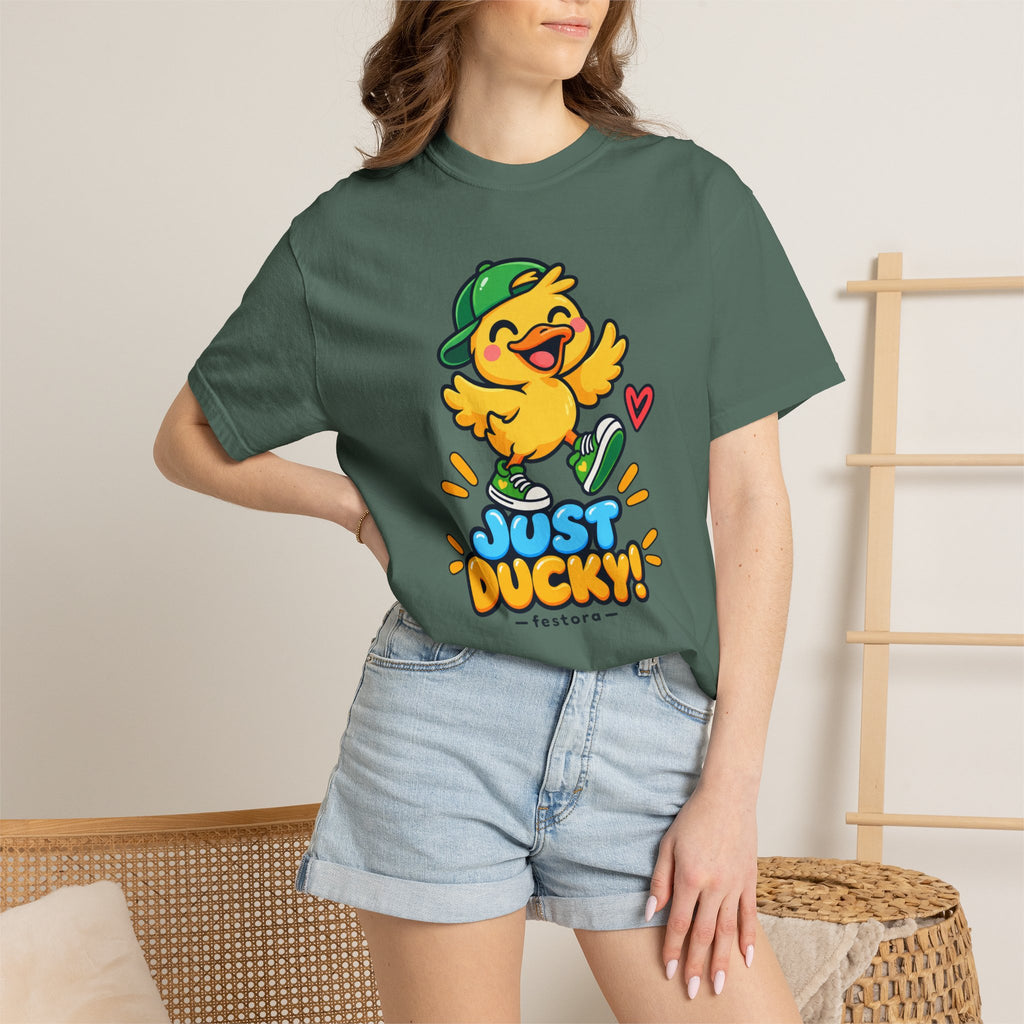 Just Ducky! – Cute Happy Duck Graphic T-Shirt
