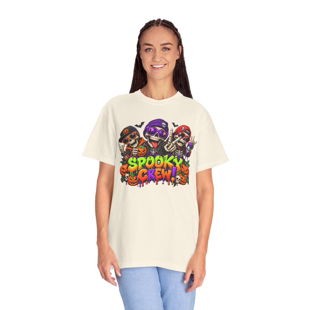Spooky Crew Halloween T-Shirt – Funny Skeleton Graphic Tee