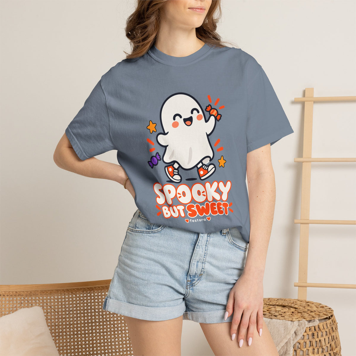 Spooky but Sweet Ghost T-Shirt | Cute Halloween Graphic Tee