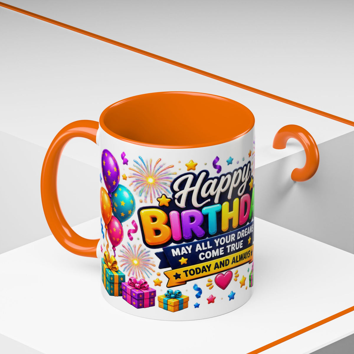 Happy Birthday Alien Coffee Mug — Colorful Galactic Birthday Wishes